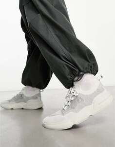 Серые спортивные кроссовки на шнуровке Pull&amp;Bear