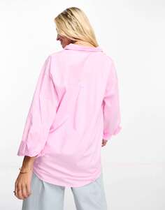 Хлопок:Рубашка для папы для беременных ярко-розового цвета Cotton:On