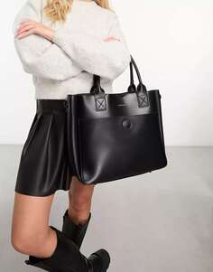 Черная сумка-тоут с одним карманом Claudia Canova