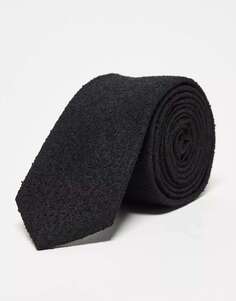 Стандартный черный текстурный галстук ASOS