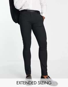 Черные эластичные брюки-смокинг скинни из ткани премиум-класса Noak