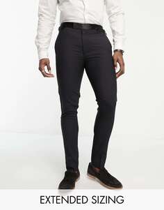 Черные узкие брюки-смокинг из шерсти с атласной полоской по бокам Noak Verona