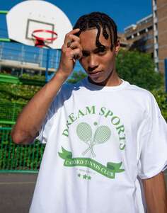 Белая футболка с короткими рукавами DBDNS Dream Sports Tennis Club Dream But Do Not Sleep