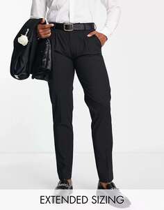 Черные узкие костюмные брюки из ткани премиум-класса Noak Camden с эластичной тканью