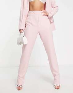 Легко-розовые брюки строгого кроя Femme Luxe