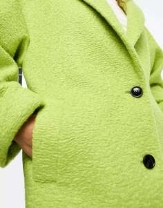 Элегантное пальто Gianni Feraud зеленого цвета лайма