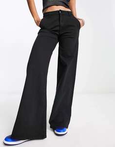 Черные широкие брюки с завышенной талией Urban Classics
