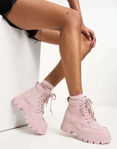 Розовые веганские ботинки на массивной подошве Buffalo