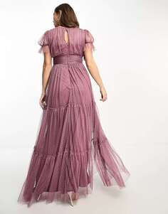 Beauut Maternity Платье макси из тюля для подружек невесты лилового цвета
