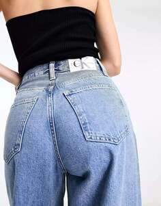 Светлые джинсы Calvin Klein Jeans с завышенной талией