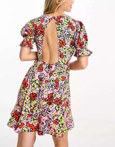 Мини-платье Influence с ярким цветочным принтом