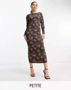 Urban Threads плиссированное платье миди с леопардовым принтом