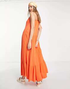 Пляжное платье макси Influence Tall ярко-оранжевого цвета