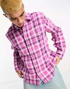 Пурпурная клетчатая рубашка Obey fred