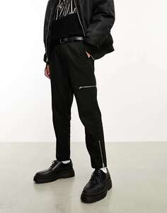 Эксклюзивные черные черные брюки Bote на молнии AllSaints x ASOS