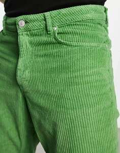 Зеленые вельветовые джинсы в стиле ретро ASOS