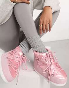 Розовые зимние ботинки с низкой лодыжкой Public Desire Zuri