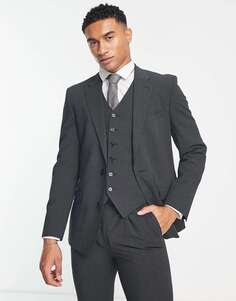 Темно-серый пиджак из эластичной ткани премиум-класса Noak &apos;Camden&apos;