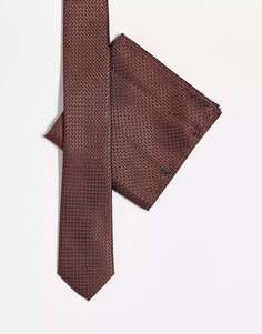 Ржавый комплект галстука и нагрудного платка River Island