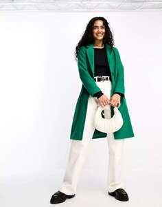 Классическое зеленое пальто из смесовой шерсти Helene Berman