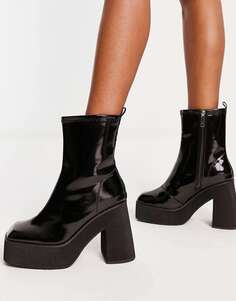 Черные ботинки на каблуке Shellys London Jupe