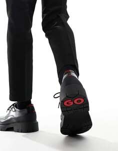 Черные массивные туфли на шнуровке HUGO Denzel Hugo Boss