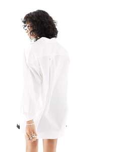 Белая рубашка оверсайз с завитками Love Moschino