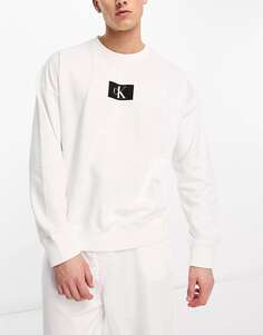 Белый свитшот для отдыха Calvin Klein CK 96