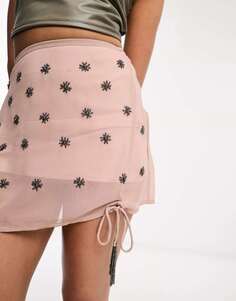 Светло-розовая мини-юбка с украшением Raga Seeing Stars