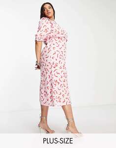 Розовое платье с волнистым принтом Nobody&apos;s Child Felicia