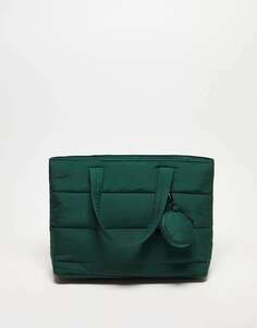 Зеленая стеганая сумка-тоут Public Desire Ushio