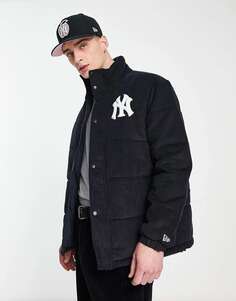Темно-синяя вельветовая куртка-пуховик New Era New York Yankees