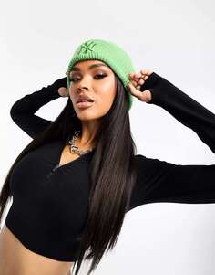 Зеленая шапка-бини New Era LA
