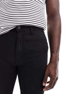 Черные жесткие джинсы карго прямого кроя DTT Tall Don&apos;t Think Twice