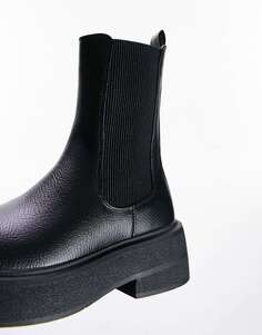 Черные ботинки челси с текстурированной подошвой Topshop