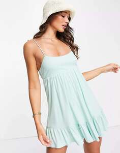 Пляжное летнее платье цвета морской волны с завязками The Frolic Missy
