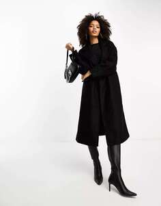 Формальное двубортное пальто макси Y.A.S черного цвета