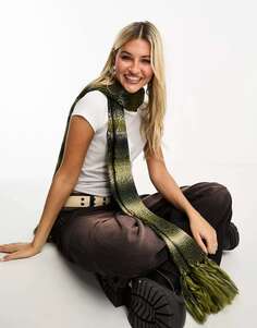 Вязаный шарф Basic Pleasure Mode цвета хаки
