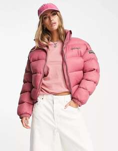 Розовая укороченная куртка-пуховик Napapijri a-box