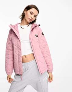 Розовая короткая стеганая куртка-пуховик napapijri Epoch