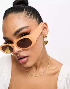 Madein. узкие золотые солнцезащитные очки в стиле ретро