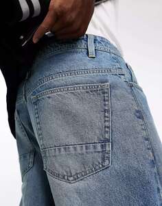 Хлопок: непринужденные мешковатые джинсы винтажного синего цвета Cotton:On