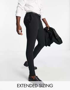 Черные суперузкие брюки-смокинг ASOS