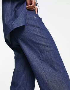 Комбинированные джинсы с прорезями по бокам 4th &amp; Reckless синего цвета индиго