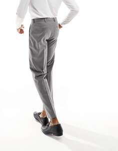 Серые узкие брюки с плоской передней частью Ben Sherman