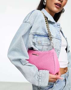 Розовая сумка на плечо с цепочкой и ремешком ALDO Sustina