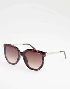 Женские круглые солнцезащитные очки черепаховой расцветки Quay Coffee Run Quay Australia