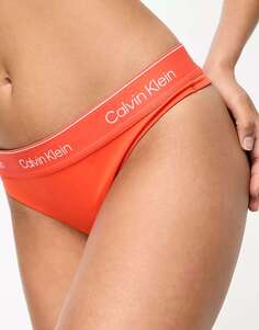 Оранжевые хлопковые трусы в бразильском стиле Calvin Klein Modern