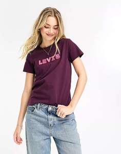 Бордовая футболка Levi&apos;s Perfect с логотипом Levis