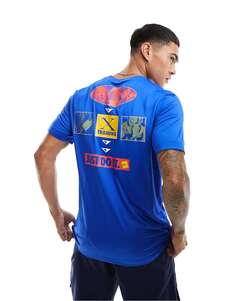 Ярко-синяя футболка с перекрестным рисунком Nike Dri-FIT